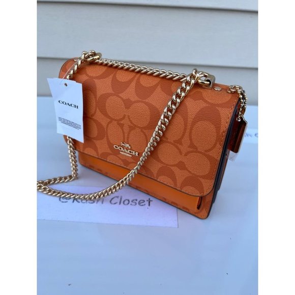 Coach Bags Coach Mini Klare Crossbody In Signature Canvas Light Orange Poshmark